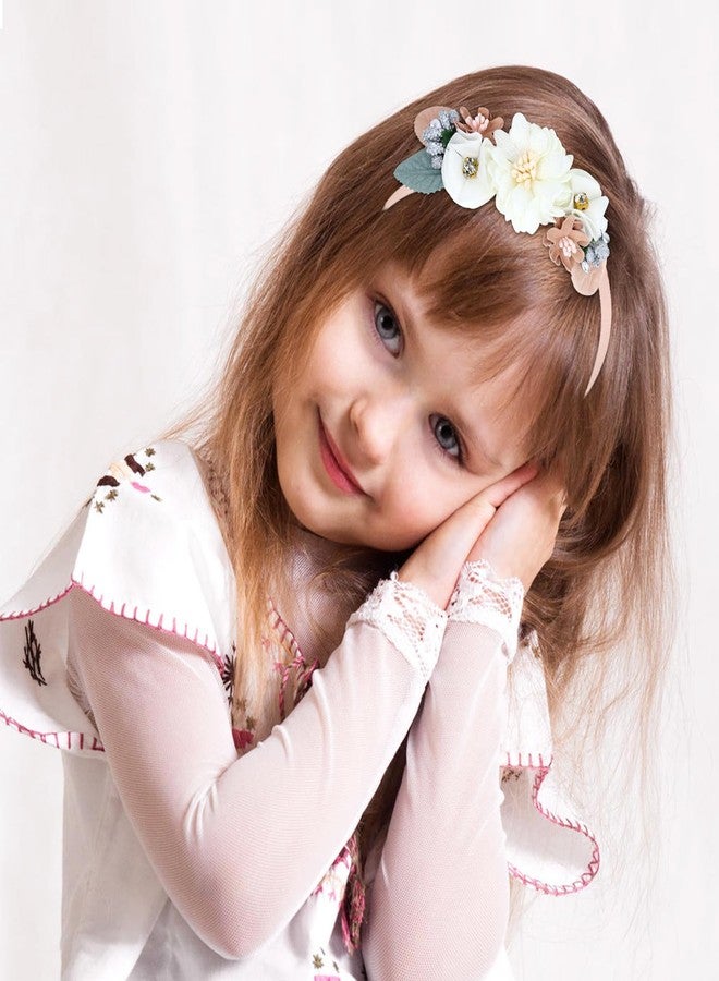 Dizila 5 Pieces Plastic Flower Headbands Floral Hair Bands Hoops Accessories for Toddlers Girls Kids Teens - Image 5